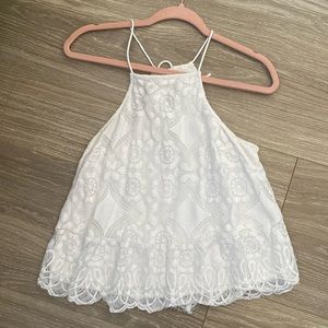 a&f crochet overlay tank